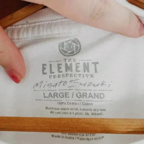 Element White Pink Blue Geometric Crop Top Women's Size L Summer Beach Surf - Picture 4 of 4